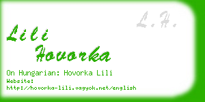 lili hovorka business card